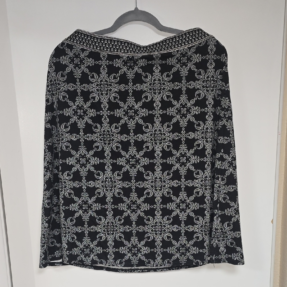 Max Studio Black and White A-Line Skirt